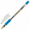 Масляная ручка Brauberg XL CLD 143245 резин.грип золоч.након синяя 1/