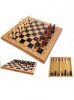 Игра 3 в 1 " шахматы шашки нарды дерев. 400х200х45 В-7