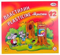 Пластилин 12цв ГАММА мультики 240г 1/16