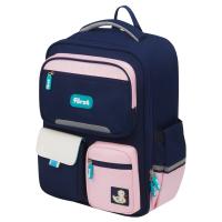 Ранец Forst F-Style ортопедическая вентил спинка 38х27х16 синий/розовый 032401
