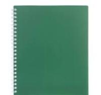 Тетрадь А4 80л пластик гребеннь Хатбер "Canvas бирюза 05323, Neon зеленая 1/24