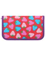 Пенал Проф большой 190х115 ткань "капля" клубника 4165, цветы 4172