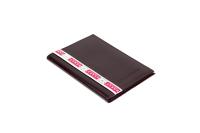 Обложка автодокументы кожа Barez лак 018 бордо, красная