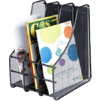 Лоток вертикальный 3 секции сетчатый металл 25х28х35,5 DeVente 3041002, 9303