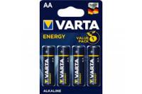 Батарейка пальчик. LR6 Varta Energy 4106 АА alkaline 1/4/400