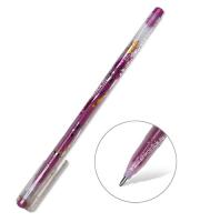 Гелевая ручка с блесткками Crown розовая . 1/12