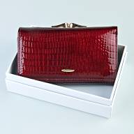 Портмоне кожа "Bares-102-309" бордовое красное женское