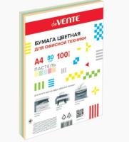 Бумага офисная А4 100л 5цв Devente пастель 2072405/705 2072219 1/20