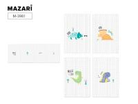 Блокнот А4- 25х18 Mazari тонир.бум линия 3977, 3981