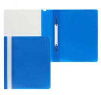 Папка скоросшиватель прозрачный верх с карманом 180/140мк Intex синий 1\12