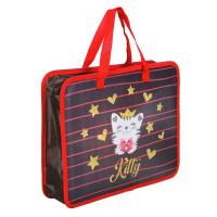 Папка для тетрадей А4 с ручками дно 8см Clip Studio 236-070 -074 китти бабочки