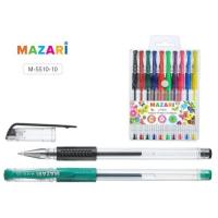 Набор гелевых ручек 10цв Mazari 5510-10 осн. и флюоресц