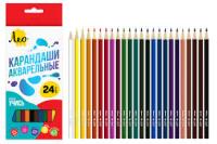 Карандаши акварельные 24цв ВКФ "ЛЕО, Мои карандаши, живопись, Kanzy 1\6