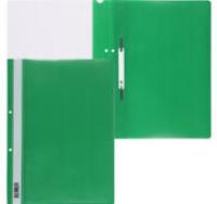 Папка скоросшиватель прозрачный верх с карманом 180/140мк Intex зеленый 1\12