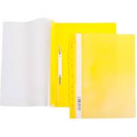 Папка скоросшиватель прозрачный верх с карманом 180/140мк Intex желтый 1\12