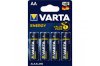 Батарейка пальчик. LR6 Varta Long Life, Energy 4106 АА alkaline 1/4