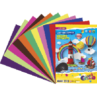 Цв. бумага самокл. А4 10цв мелованая 80г DeVente 8040800