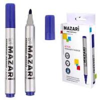 Маркер перман. Mazari 15210 синий 2,5мм  1/12