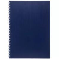 Тетрадь А4 80л пластик гребень Хатбер Velvet зеленый 1607 синий 01609, 1/24