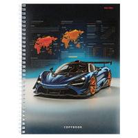 Тетрадь А4 96л гребень Проф тиснение "Автомоб тематика" 8357