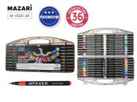 Набор маркеров акриловых - кисточек Mazari Lumo 36цв 15231-36