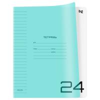 Тетрадь 24л линия BG пластик обл. зеленая, голубая 8961/2 1/100