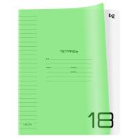 Тетрадь 18л линия BG 8935/6, Хатбер пластик "салатовая, голубая 1/120