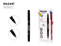 Маркер двухсторонний Mazari 15212 черный 0,5мм/1,5мм 1/12