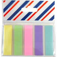 Набор закладок пластик 45х12мм 5цв х20л пастель Attomex 2011463