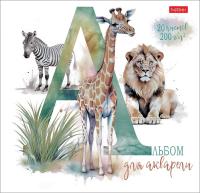 Альбом для акварели 205х205 20л 200г на гребне жест.подложка Hatber 31017 31447