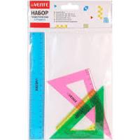 Набор геометр. deVente 5092303 5091420 лин.20см 2 треуг 45 и 60, трансп 10см 