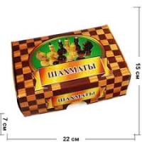 Шахматы дерев. в картоне  Ш-14, ИН-6434