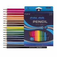 Карандаши 18цв Yalong НЕОН 6-гр дерев. 3мм 211055-18 