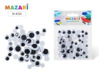 Набор д/творч. "глазки" Mazari 4324 4 размера 8-15мм 1/24