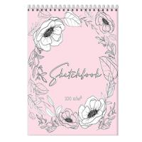 Блокнот для зарисовок Sketchbook А5 60л 100г книж. обл.греб Mazari 17045 1/10