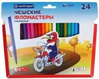 Фломастеры 24цв Centropen 7790 смывые конверт пингвины 1/12