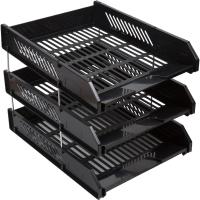 Лоток горизонтальный 3 лотка на метал. стержнях Devente 3040403 черный 