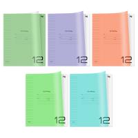 Тетрадь 12л линия BG пластик UniTone Микс 62120, Neon сиреневая 8905 1/150
