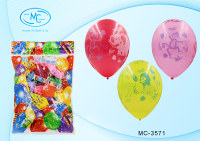 Шар воздушный 12" "Животные" MC-3571 пачка 50шт