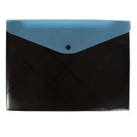 Папка конверт А4 2 отдела на кнопке плотная 300мк Alingar 0377 Black Diamond