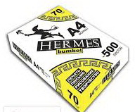 Бумага А4 "Hermes" 70г писчая белая 1/5