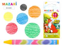 Восковые мелки 6цв Mazari 6383-6 1/