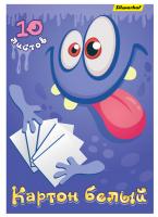 Белый картон А4 10л Немелов. в  папке Silwerhof 1853938 1/25