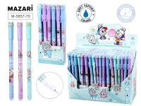 Ручка "пиши стирай" гелевая Mazari 5857 лабубу исчезает при нагревании трении 1/24