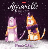 Альбом для акварели 220х220 20л 200г Хатбер склейка жест. подл. 23595, 28259 1/20