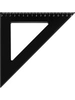 Треугольник 45гр 16см черный Проф 4484 1/24