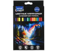 Карандаши 18цв Mazari 3-гран супер мягкие 7095-18, 7051 1/8