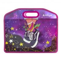 Папка с прорезными ручками А4 расшир. 115мм Alingar 10449 кеды