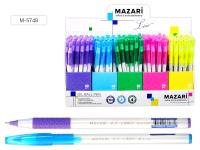 Масляная ручка Mazari 5748 резин. грип синяя 1/150