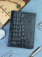 Бумажник водителя + паспорт кожа Barez кайман 139 черный